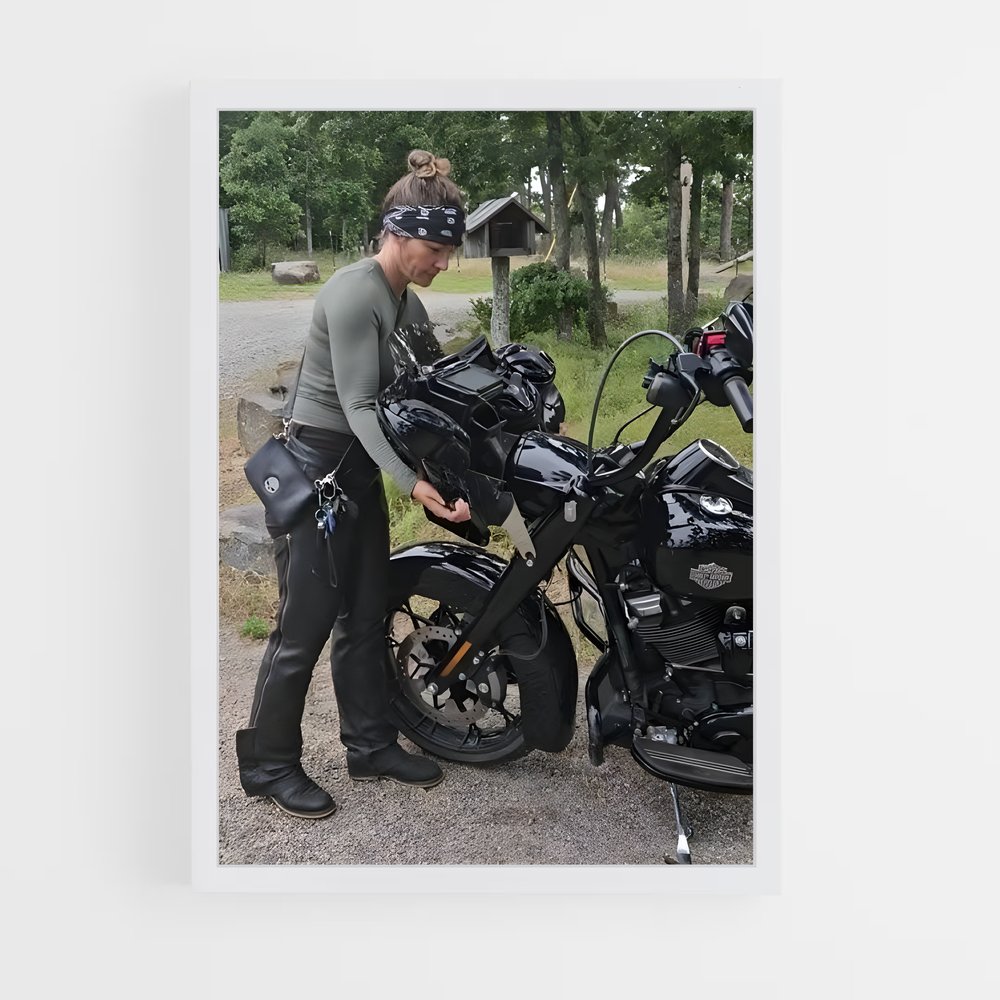 Poster Mécanique sur Route – affiche Harley-Davidson (vue 3)